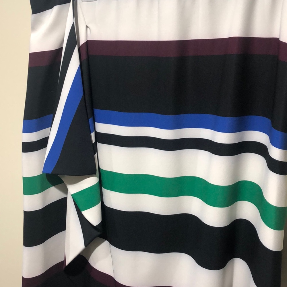 Multicolored Striped Skirt w/ Ruffle - Picture 2 of 4